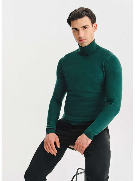 Pako Lorente Pako Lorente Sweter P25WB-2X-025 Zielony Classic Fit