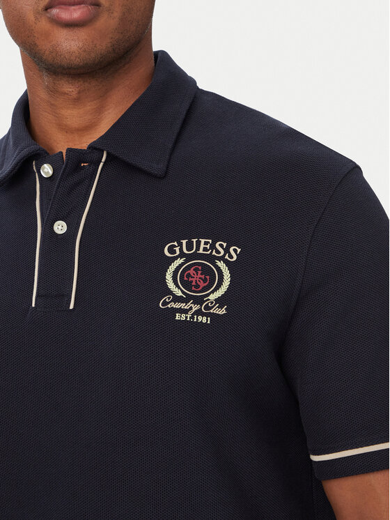 Guess Guess Polo M6YP17 K4398 Σκούρο μπλε Regular Fit