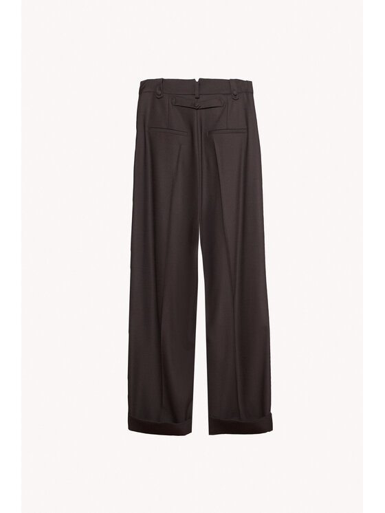 Epuzer Epuzer Spodnie materiałowe Pegasus wool Brązowy Loose Leg