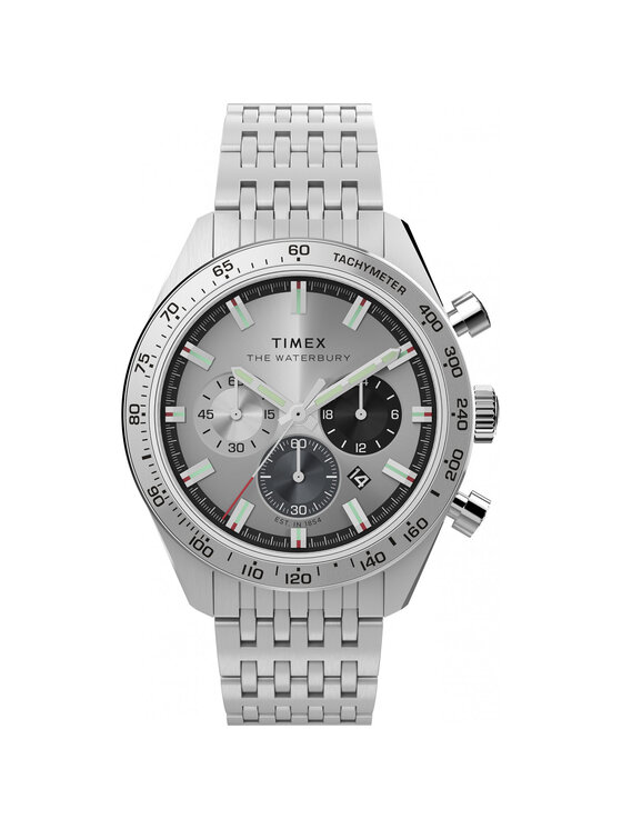 Timex Timex Zegarek TW2Y18700 Srebrny