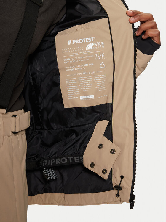 Protest Protest Скиорско яке Superior24 6711244 Бежов Slim Fit