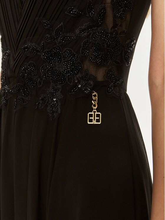 Fracomina Fracomina Официална рокля FQ24SD3027W41201 Черен Slim Fit