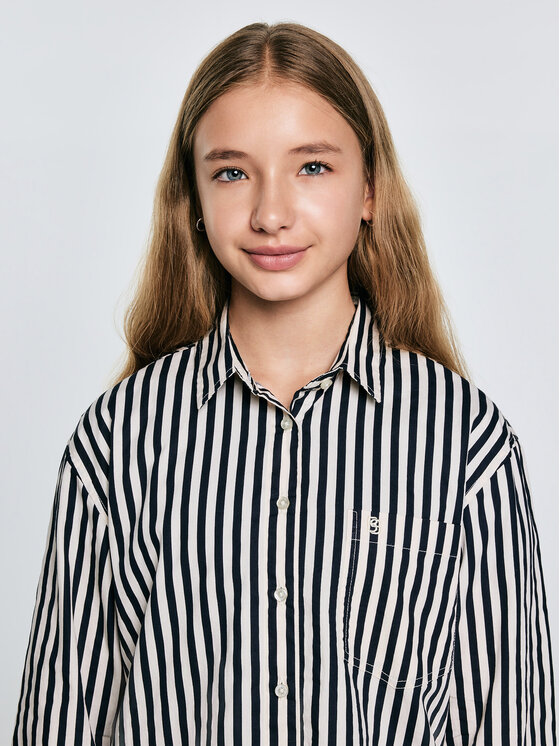 BIG STAR BIG STAR Koszula BENTI Granatowy Comfort Fit