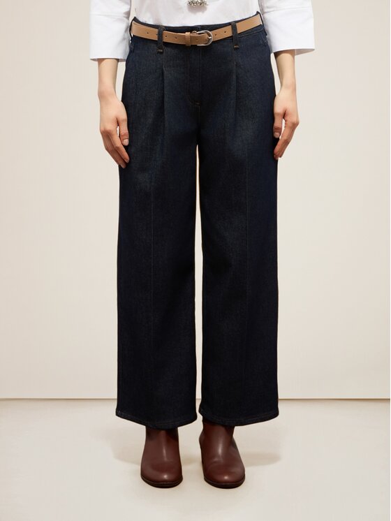Oltre Oltre Jeans P558R008445N034 Blu Baggy Fit