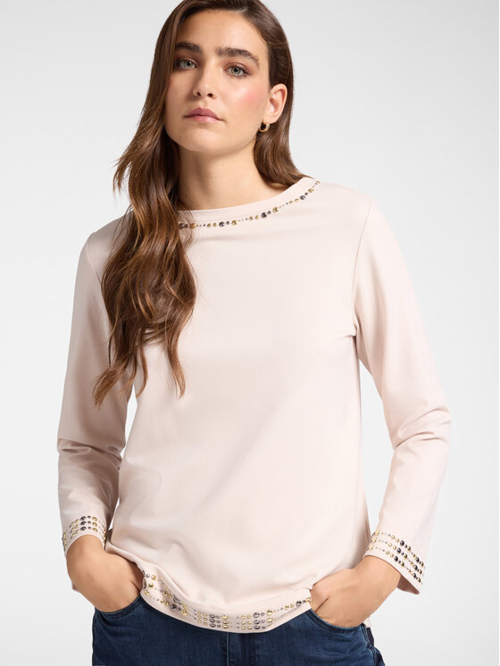 Elena Mirò Elena Mirò T-shirt G274Z000416N002 Écru Regular Fit