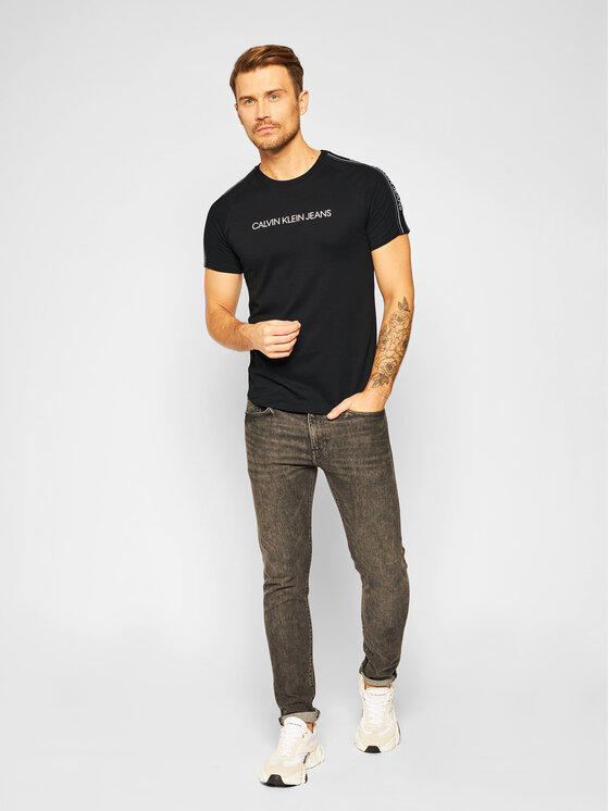 Calvin Klein Jeans Tricou J30J315983 Negru Regular Fit • Modivo.ro