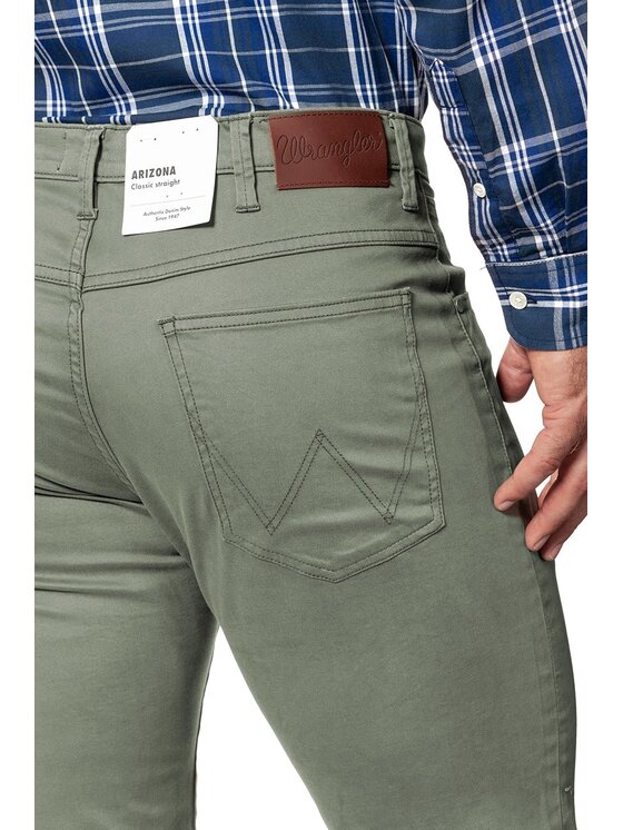 Wrangler Wrangler Pantaloni di tessuto ARIZONA Verde Straight Fit