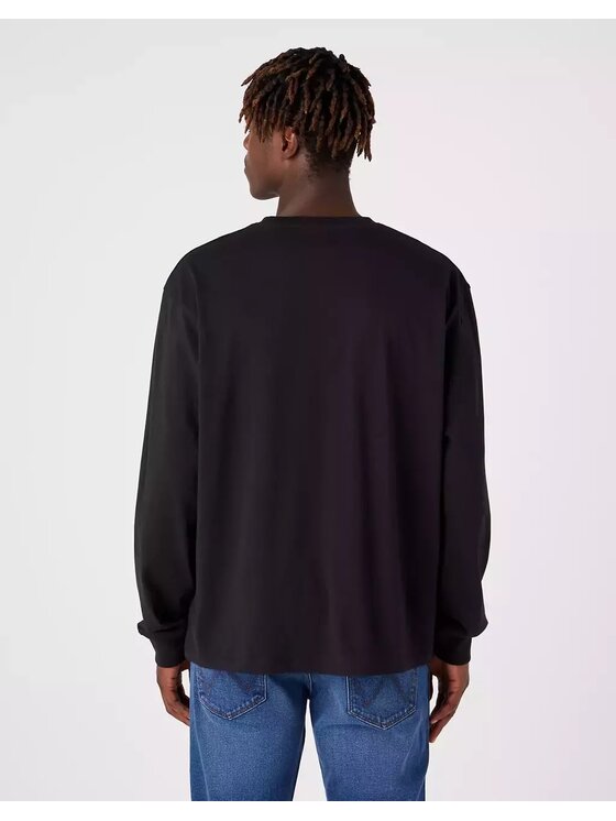 Wrangler Wrangler T-shirt CHEST LOGO TEE Nero Regular Fit