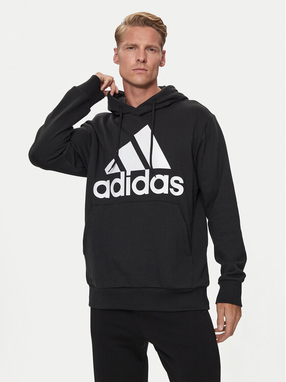 Adidas Jopa Essentials French Terry Big Logo Hoodie IC9363 Črna Regular Fit