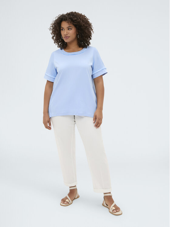 Fiorella Rubino Fiorella Rubino T-shirt G0AOL009171N004 Turchese Over Fit