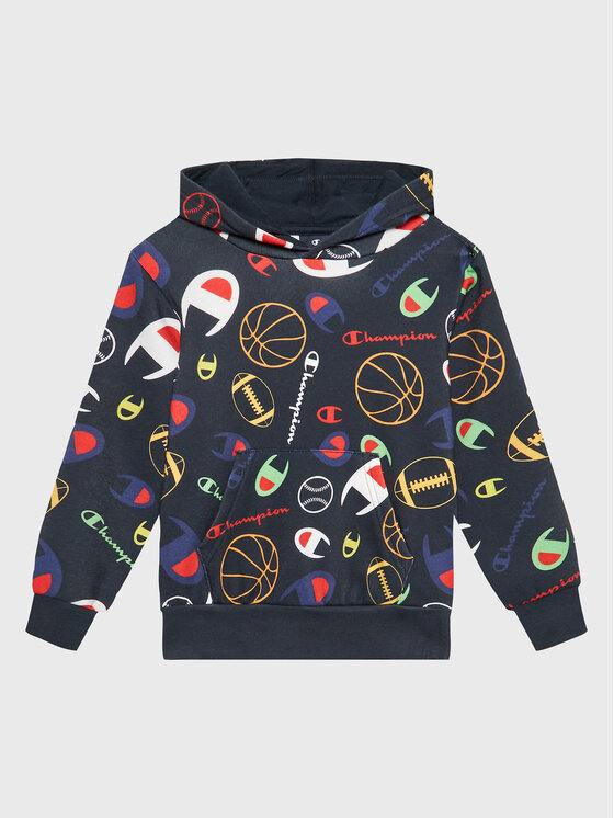 Champion Sweatshirt Script Logo 306244 Dunkelblau Regular Fit | Modivo.de
