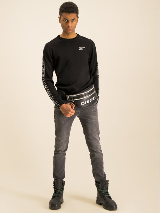 Diesel Diesel Pulover Tracky 00SASR 0TATJ Črna Regular Fit