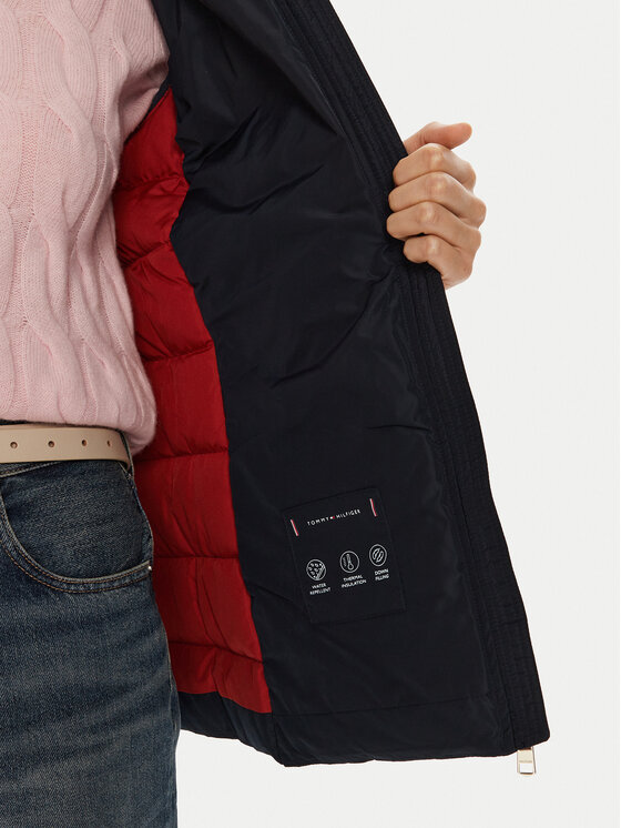 Tommy Hilfiger Tommy Hilfiger Kurtka puchowa WW0WW43600 Granatowy Regular Fit