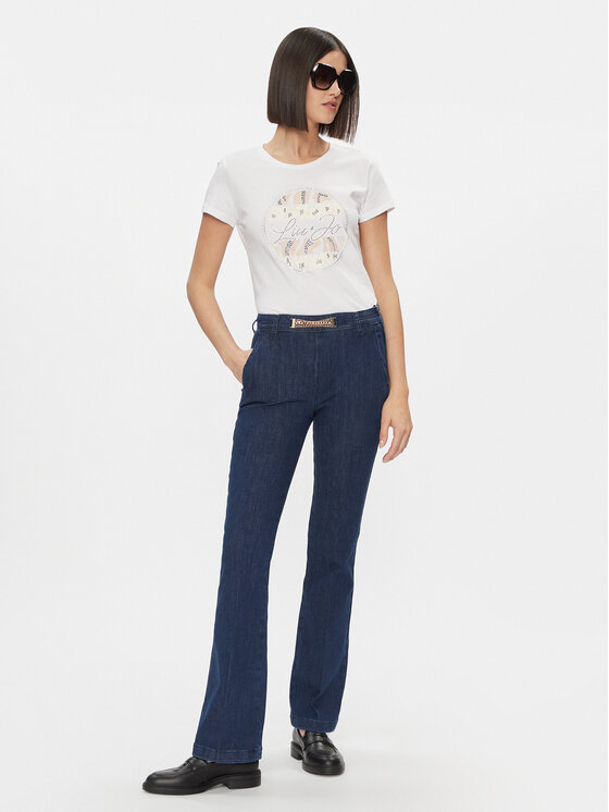 Liu Jo Liu Jo T-krekls WA4108 JS923 Balts Regular Fit