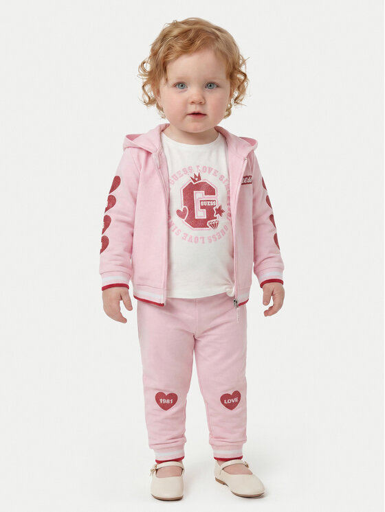 Guess Trenerka K6YG01 K3837 Svijetlo roza Regular Fit