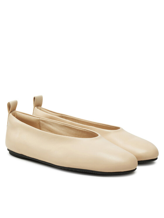 Calvin Klein Jeans Calvin Klein Jeans Балетки Ballerina Leather YW0YW01803 Бежевий