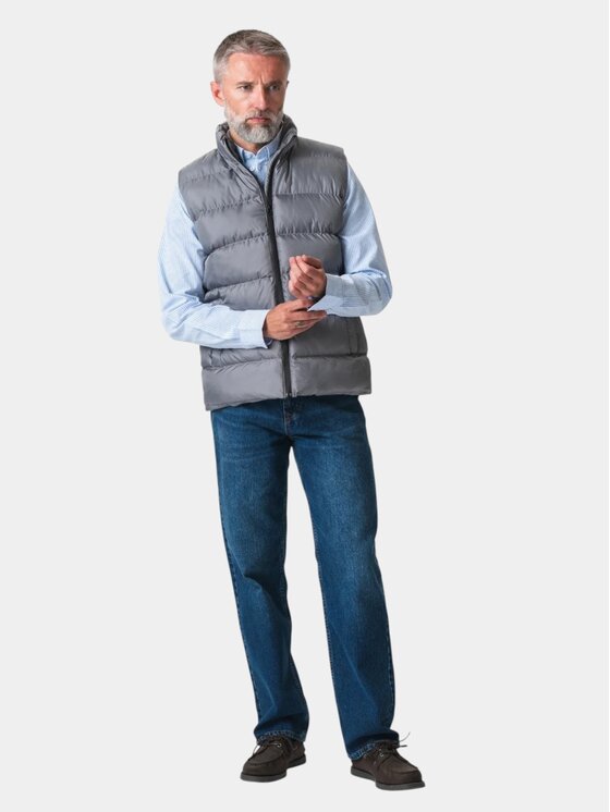 TeeShoppen TeeShoppen Kamizelka 'Basic Collection' Szary Regular Fit