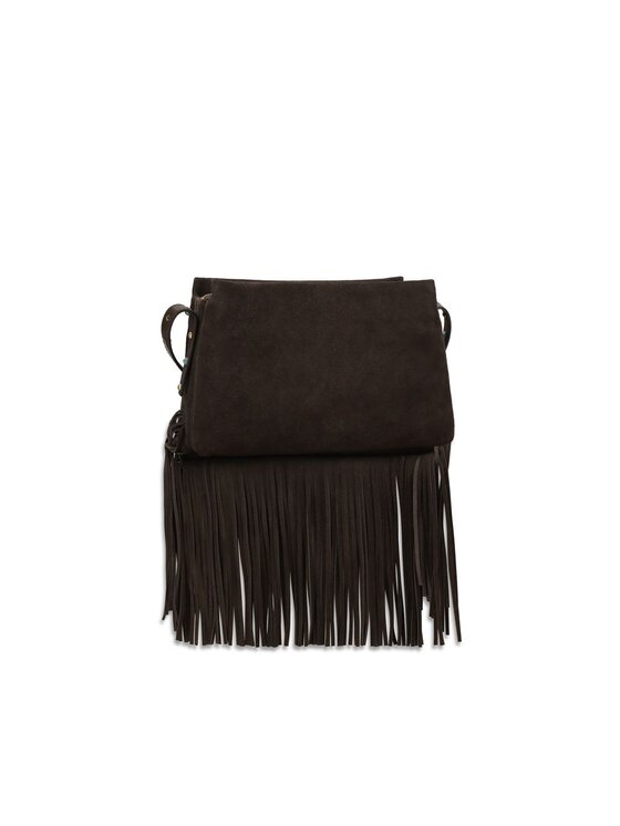 PINKO PINKO Torebka Brown Calf Leather Bos Taurus Shoulder Brązowy