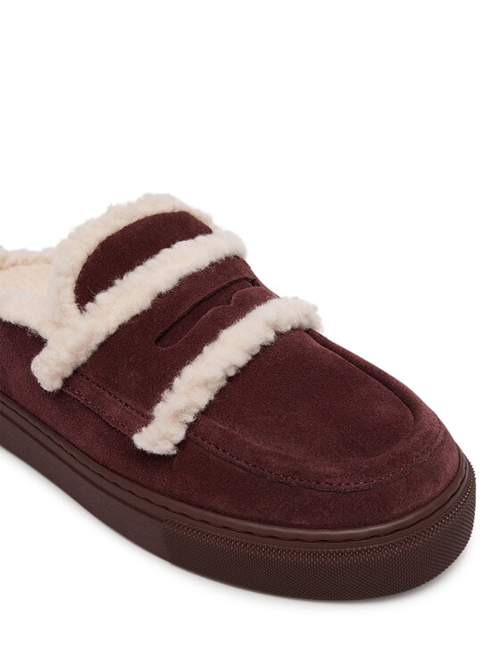 Inuikii Inuikii Παντόφλες Mule Wool 1004.017.0011 Σκούρο καφέ