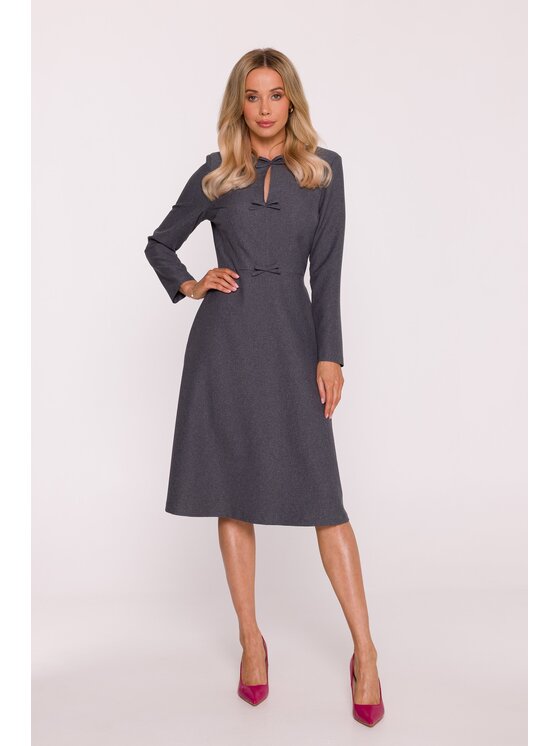 Stylove Stylove Sukienka codzienna S413 Szary A-Line Fit