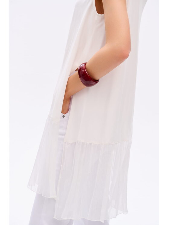 blue shadow blue shadow Tunika Evi Écru Regular Fit