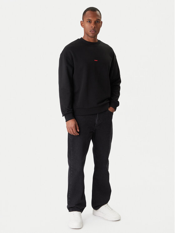 HUGO HUGO Pulóver Dubraxo 50557482 Fekete Relaxed Fit