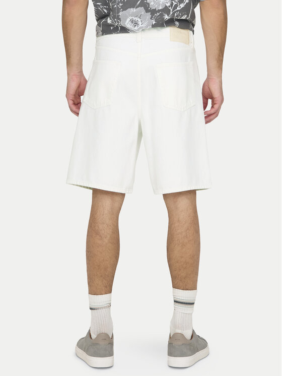 Only & Sons Only & Sons Дънкови шорти Fade 22031662 Бял Loose Fit