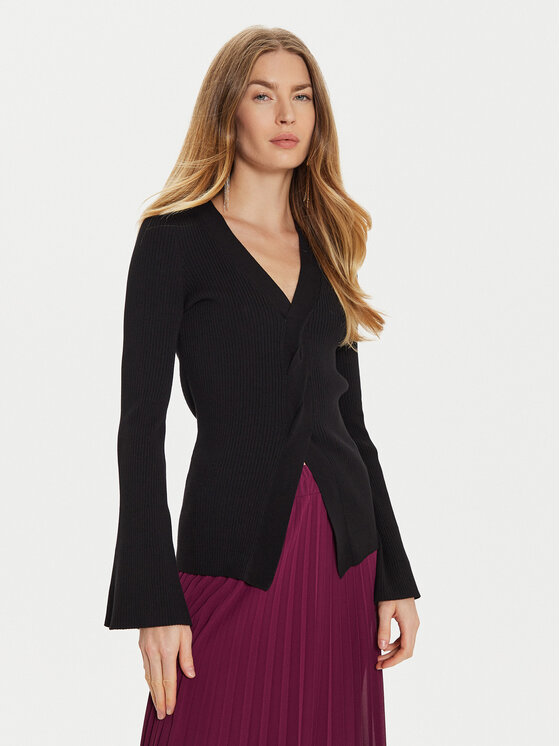 TWINSET Sveter 242TT3023 Čierna Slim Fit