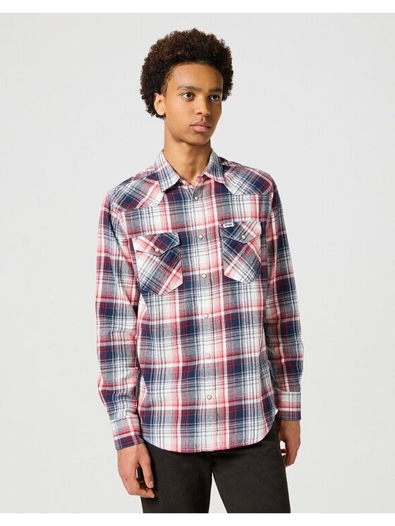 Wrangler Wrangler Camicia WESTERN SHIRT Rosso Regular Fit