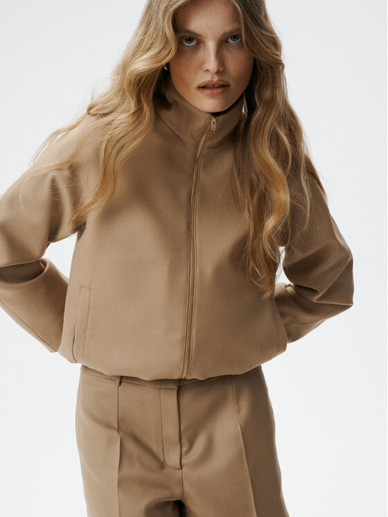 MARI PRETI MARI PRETI Bermudy Woolheaven Brązowy Regular Fit