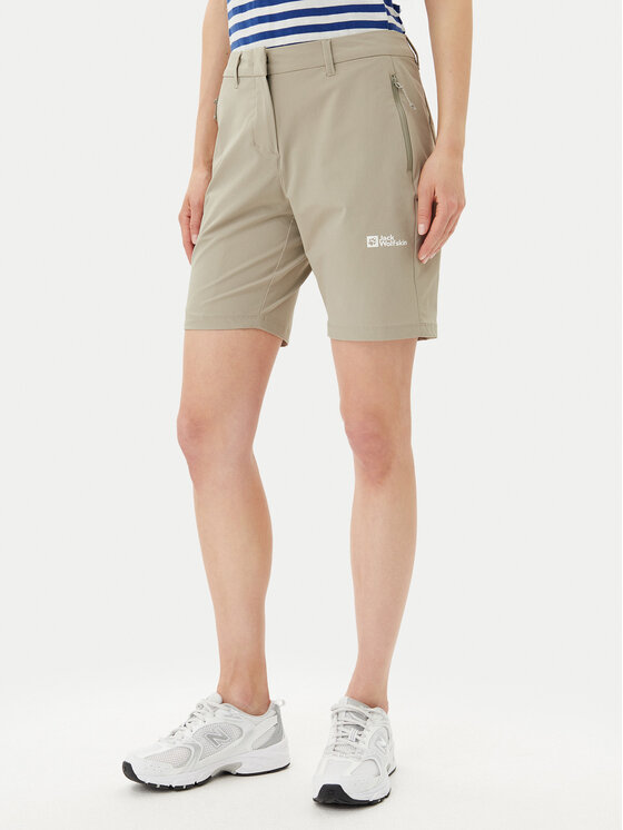 Jack Wolfskin Jack Wolfskin Pantaloni scurți sport Hikeout A63931 Bej Regular Fit