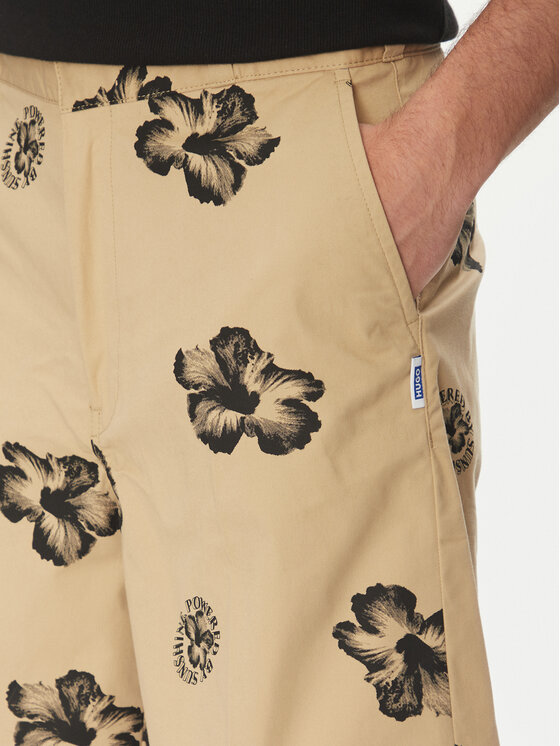HUGO HUGO Pantalon scurți din material Damo242 50542159 Bej Baggy Fit