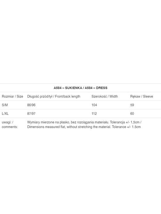 Awama Awama Sukienka letnia A584 Zielony Basic Fit