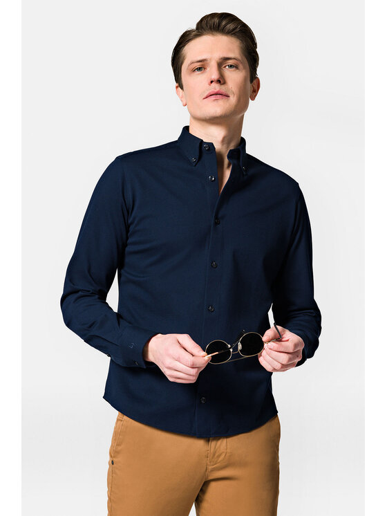 Lancerto Lancerto Koszula Esme KO073222000022 Granatowy Slim Fit