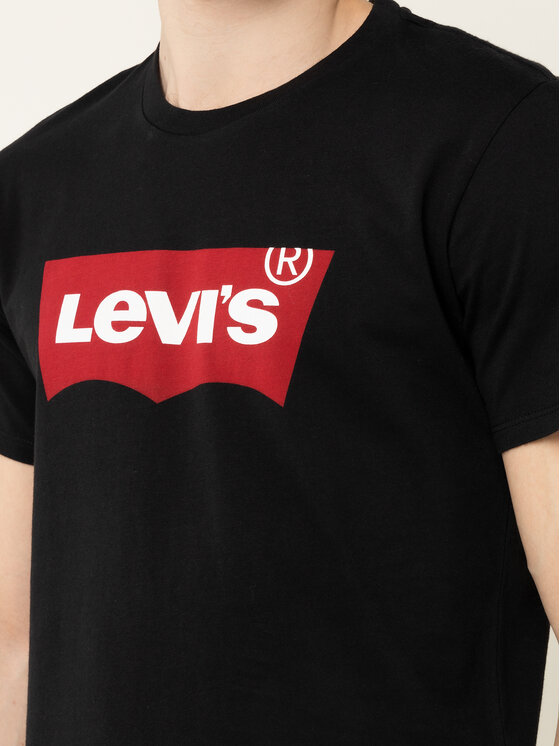 T shirt levis noir et rouge hot sale