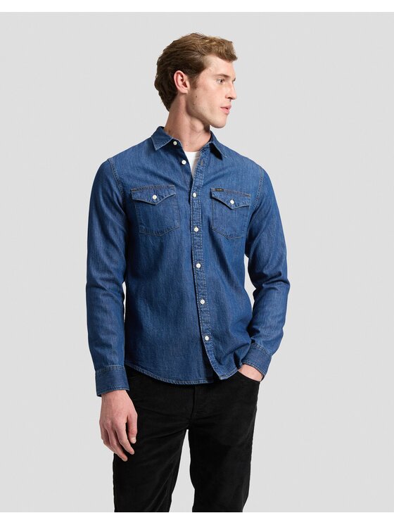 Lee Lee Koszula REGULAR SHIRT Niebieski Regular Fit