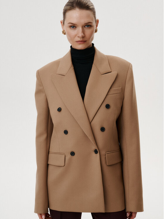 MARI PRETI MARI PRETI Giacca da abito Sovana Marrone Oversize