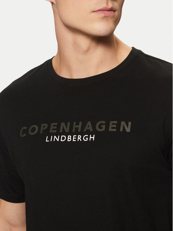 Lindbergh Lindbergh Majica 30-400200 Črna Relaxed Fit