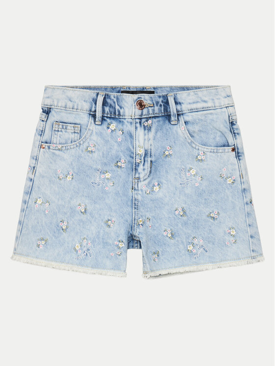 Guess Pantaloni scurți de blugi J4GD38 D45E0 Albastru Regular Fit