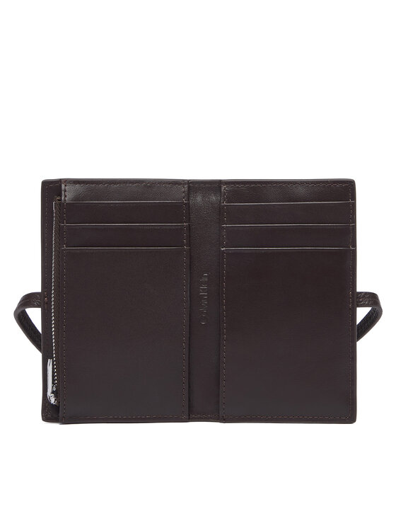Calvin Klein Calvin Klein Geldbörse Emblem Hw Pebble Wallet On Strap LV04F1130G Braun