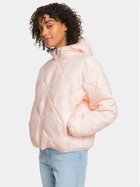Roxy Roxy Bunda pro přechodné období Wind Swept Hood Jckt ERJJK03571 Écru Regular Fit