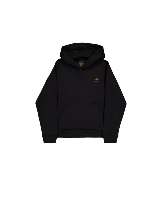 Alpha Industries Alpha Industries Bluza Basic Small Logo TPU Hoodie Czarny Regular Fit