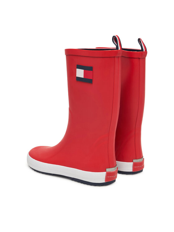 Tommy Hilfiger Tommy Hilfiger Gumene čizme Flag Rain Boot T3XC-33923-0047 D Crvena