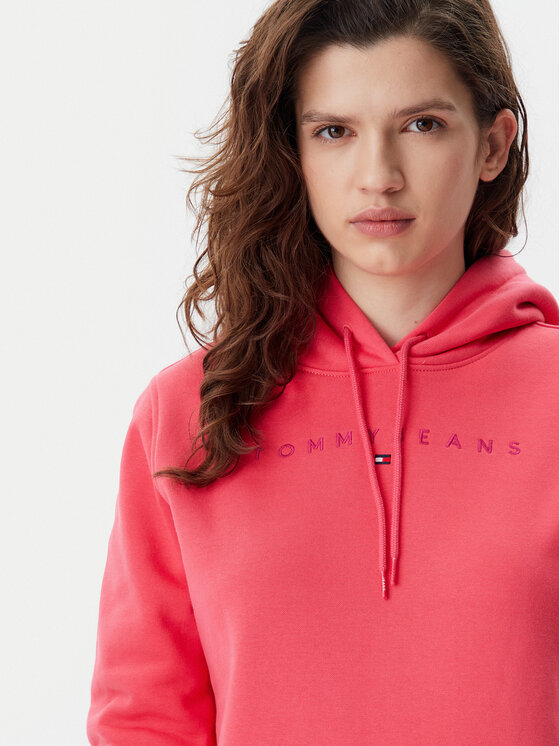 Tommy Jeans Tommy Jeans Majica dugih rukava Tonal Linear DW0DW20304 Ružičasta Regular Fit