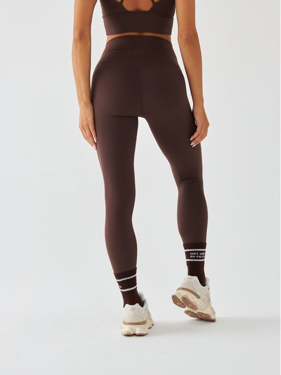 BeShaped BeShaped Legginsy Sportowe - Morning Dew Brązowy Shaping Fit