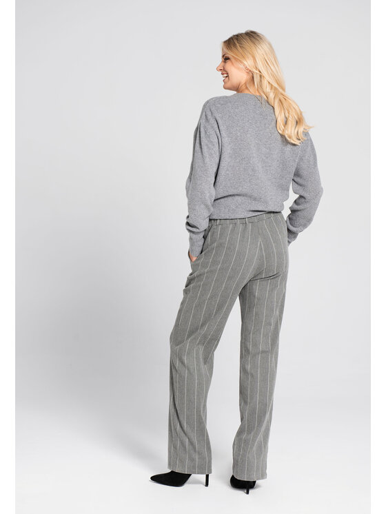 Look Made With Love Look Made With Love Spodnie materiałowe Myke Look 260 grey Szary Classic Fit