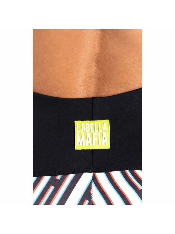 LaBellaMafia LaBellaMafia Legginsy LABELLAMAFIA LEGGING DISTURBIA BLACK Biały Regular Fit