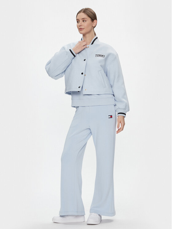 Tommy Jeans Tommy Jeans Pantaloni trening DW0DW17312 Albastru celest Wide Leg