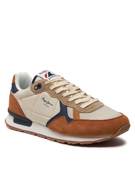 Pepe Jeans Pepe Jeans Sneakersy Brit Mix M PMS40006 Hnedá