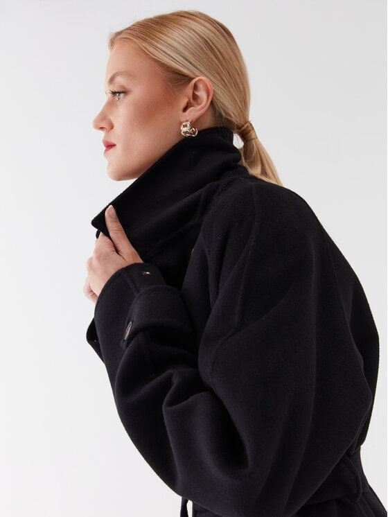 Tommy Hilfiger Tommy Hilfiger Cappotto di lana WW0WW39408 Nero Relaxed Fit